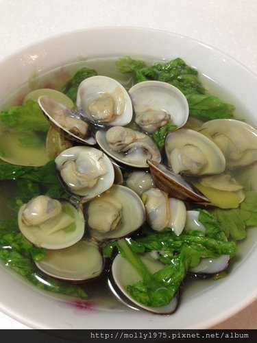 【湯品料理】蛤蠣薑絲茼萵湯