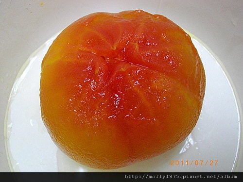 2011年7月27日製作剝皮蜜蕃茄