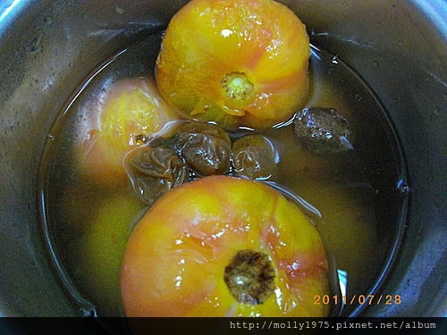 2011年7月27日製作剝皮蜜蕃茄