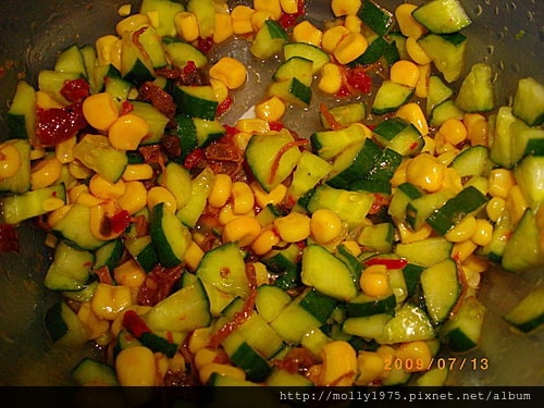 2009年7月-自製午餐-涼拌寒天麵條+馬鈴薯沙拉