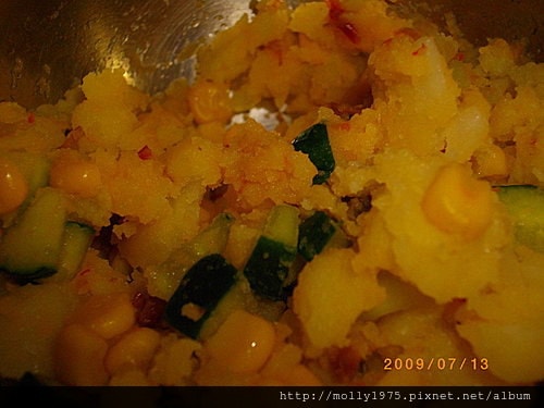 2009年7月-自製午餐-涼拌寒天麵條+馬鈴薯沙拉
